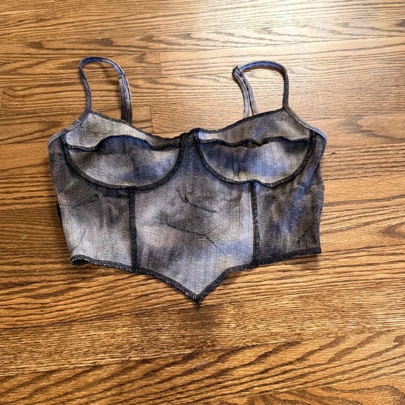 SHEIN Tops - Shein Stylish Denim Bustier Top Size Small